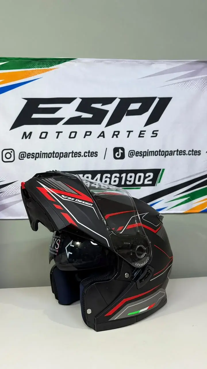 Casco MRC FF328 rebatible rojo XXL