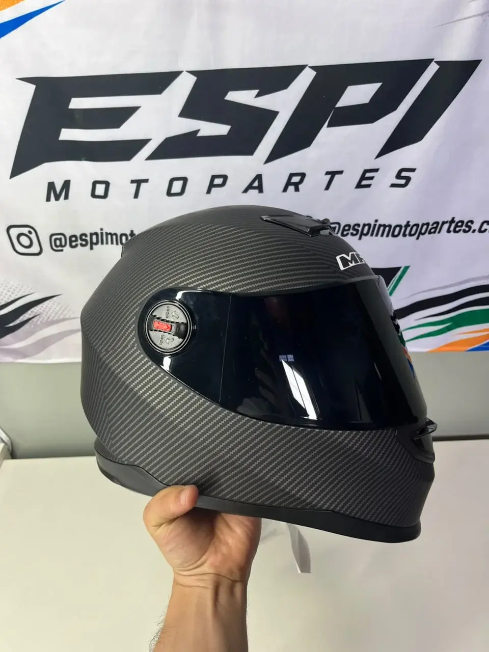Casco MRC FF322 símil carbono L